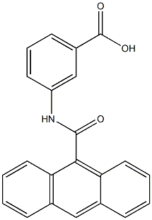 3-[(9-anthrylcarbonyl)amino]benzoic acid 结构式