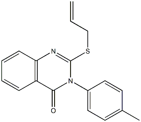 2-(allylsulfanyl)-3-(4-methylphenyl)-4(3H)-quinazolinone Structure