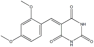 5-(2,4-dimethoxybenzylidene)-2,4,6(1H,3H,5H)-pyrimidinetrione,,结构式