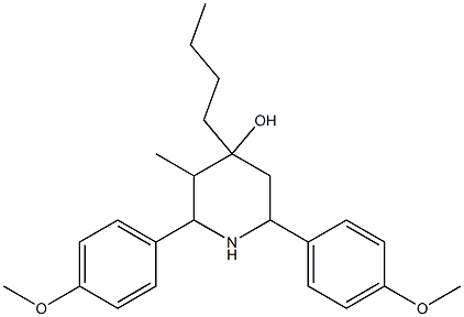 4-butyl-2,6-bis(4-methoxyphenyl)-3-methyl-4-piperidinol|