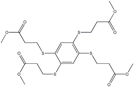 methyl 3-({2,4,5-tris[(3-methoxy-3-oxopropyl)sulfanyl]phenyl}sulfanyl)propanoate Struktur