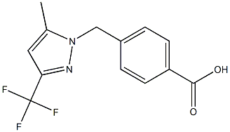 4-{[5-methyl-3-(trifluoromethyl)-1H-pyrazol-1-yl]methyl}benzoic acid 化学構造式