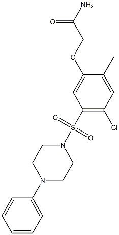 2-{4-chloro-2-methyl-5-[(4-phenyl-1-piperazinyl)sulfonyl]phenoxy}acetamide Structure