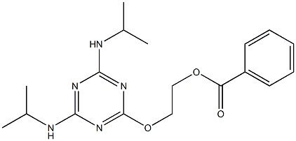 2-{[4,6-bis(isopropylamino)-1,3,5-triazin-2-yl]oxy}ethyl benzoate 结构式