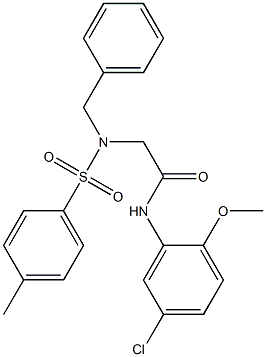  2-{benzyl[(4-methylphenyl)sulfonyl]amino}-N-(5-chloro-2-methoxyphenyl)acetamide