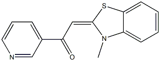 2-(3-methyl-1,3-benzothiazol-2(3H)-ylidene)-1-(3-pyridinyl)ethanone Structure