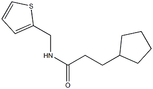 3-cyclopentyl-N-(2-thienylmethyl)propanamide Structure
