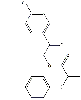 2-(4-chlorophenyl)-2-oxoethyl 2-(4-tert-butylphenoxy)propanoate,,结构式