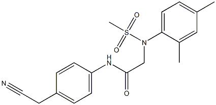 N-[4-(cyanomethyl)phenyl]-2-[2,4-dimethyl(methylsulfonyl)anilino]acetamide Structure