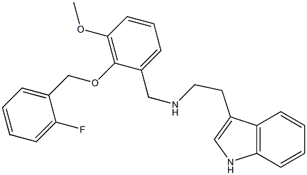 N-{2-[(2-fluorobenzyl)oxy]-3-methoxybenzyl}-N-[2-(1H-indol-3-yl)ethyl]amine Structure