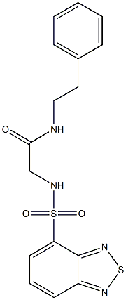 2-[(2,1,3-benzothiadiazol-4-ylsulfonyl)amino]-N-(2-phenylethyl)acetamide|