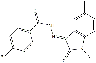 4-bromo-N'-(1,5-dimethyl-2-oxo-1,2-dihydro-3H-indol-3-ylidene)benzohydrazide|