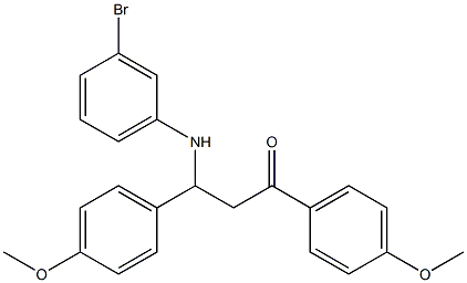 3-(3-bromoanilino)-1,3-bis(4-methoxyphenyl)-1-propanone Structure