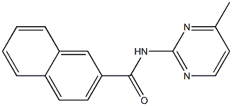 N-(4-methyl-2-pyrimidinyl)-2-naphthamide,,结构式