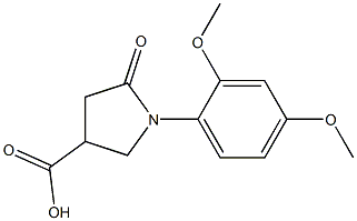 1-(2,4-dimethoxyphenyl)-5-oxo-3-pyrrolidinecarboxylic acid 化学構造式
