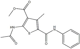 methyl 2-(acetylamino)-4-methyl-5-[(phenylamino)carbonyl]thiophene-3-carboxylate|