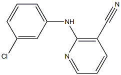 2-(3-chloroanilino)nicotinonitrile,,结构式