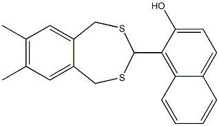 1-(7,8-dimethyl-1,5-dihydro-2,4-benzodithiepin-3-yl)-2-naphthol 结构式