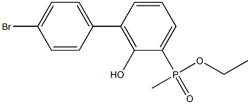 ethyl (4-bromophenyl)(hydroxy)methyl(phenyl)phosphinate Structure