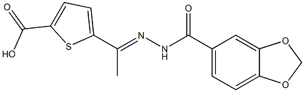 5-[N-(1,3-benzodioxol-5-ylcarbonyl)ethanehydrazonoyl]-2-thiophenecarboxylic acid