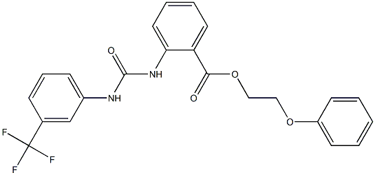 2-phenoxyethyl 2-({[3-(trifluoromethyl)anilino]carbonyl}amino)benzoate Structure