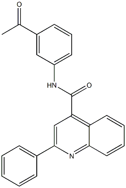 N-(3-acetylphenyl)-2-phenyl-4-quinolinecarboxamide Structure