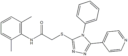 N-(2,6-dimethylphenyl)-2-{[4-phenyl-5-(4-pyridinyl)-4H-1,2,4-triazol-3-yl]sulfanyl}acetamide Struktur