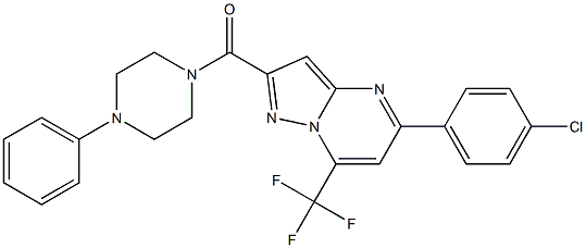  5-(4-chlorophenyl)-2-[(4-phenyl-1-piperazinyl)carbonyl]-7-(trifluoromethyl)pyrazolo[1,5-a]pyrimidine