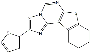 2-thien-2-yl-8,9,10,11-tetrahydro[1]benzothieno[3,2-e][1,2,4]triazolo[1,5-c]pyrimidine Structure