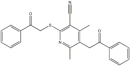 4,6-dimethyl-5-(2-oxo-2-phenylethyl)-2-[(2-oxo-2-phenylethyl)sulfanyl]nicotinonitrile
