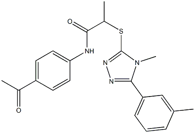 N-(4-acetylphenyl)-2-{[4-methyl-5-(3-methylphenyl)-4H-1,2,4-triazol-3-yl]sulfanyl}propanamide|