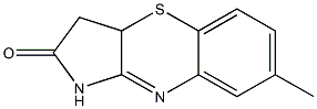 7-methyl-3,3a-dihydropyrrolo[3,2-b][1,4]benzothiazin-2(1H)-one Struktur