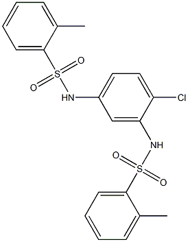 N-(2-chloro-5-{[(2-methylphenyl)sulfonyl]amino}phenyl)-2-methylbenzenesulfonamide Struktur