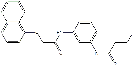 N-(3-{[2-(1-naphthyloxy)acetyl]amino}phenyl)butanamide Struktur