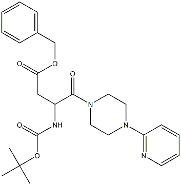 benzyl 3-[(tert-butoxycarbonyl)amino]-4-oxo-4-[4-(2-pyridinyl)-1-piperazinyl]butanoate Structure