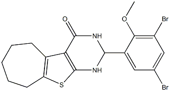 2-(3,5-dibromo-2-methoxyphenyl)-1,2,3,5,6,7,8,9-octahydro-4H-cyclohepta[4,5]thieno[2,3-d]pyrimidin-4-one