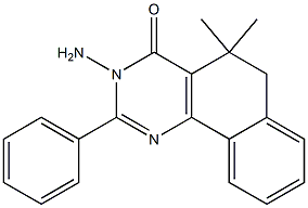 3-amino-5,5-dimethyl-2-phenyl-5,6-dihydrobenzo[h]quinazolin-4(3H)-one Structure