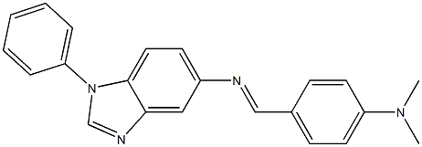 N-[4-(dimethylamino)benzylidene]-N-(1-phenyl-1H-benzimidazol-5-yl)amine Structure