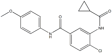 4-chloro-3-[(cyclopropylcarbonyl)amino]-N-(4-methoxyphenyl)benzamide Structure