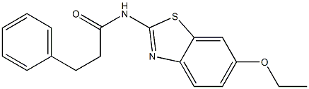 N-(6-ethoxy-1,3-benzothiazol-2-yl)-3-phenylpropanamide Structure