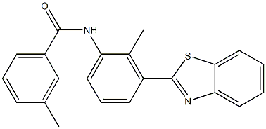 N-[3-(1,3-benzothiazol-2-yl)-2-methylphenyl]-3-methylbenzamide Struktur