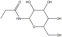 N-[3,4,5-trihydroxy-6-(hydroxymethyl)tetrahydro-2H-pyran-2-yl]propanamide 结构式