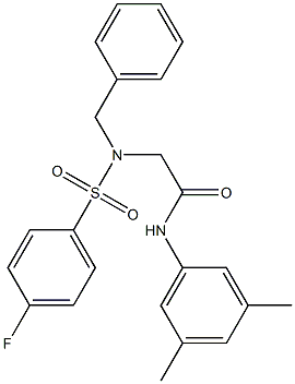 2-{benzyl[(4-fluorophenyl)sulfonyl]amino}-N-(3,5-dimethylphenyl)acetamide Struktur