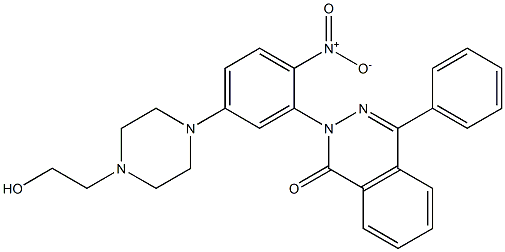 2-{5-[4-(2-hydroxyethyl)-1-piperazinyl]-2-nitrophenyl}-4-phenyl-1(2H)-phthalazinone Structure