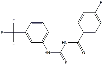 N-(4-fluorobenzoyl)-N'-[3-(trifluoromethyl)phenyl]thiourea Struktur
