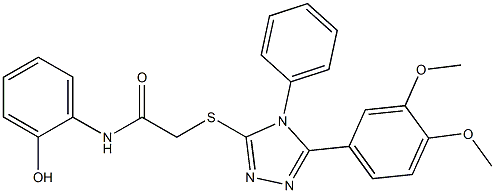 2-{[5-(3,4-dimethoxyphenyl)-4-phenyl-4H-1,2,4-triazol-3-yl]sulfanyl}-N-(2-hydroxyphenyl)acetamide|