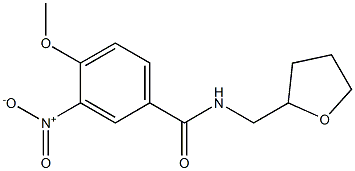 3-nitro-4-methoxy-N-(tetrahydro-2-furanylmethyl)benzamide Structure