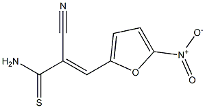 2-cyano-3-{5-nitro-2-furyl}-2-propenethioamide 结构式