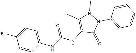 N-(4-bromophenyl)-N'-(1,5-dimethyl-3-oxo-2-phenyl-2,3-dihydro-1H-pyrazol-4-yl)urea Struktur