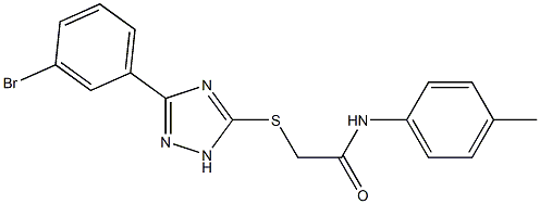 2-{[3-(3-bromophenyl)-1H-1,2,4-triazol-5-yl]sulfanyl}-N-(4-methylphenyl)acetamide